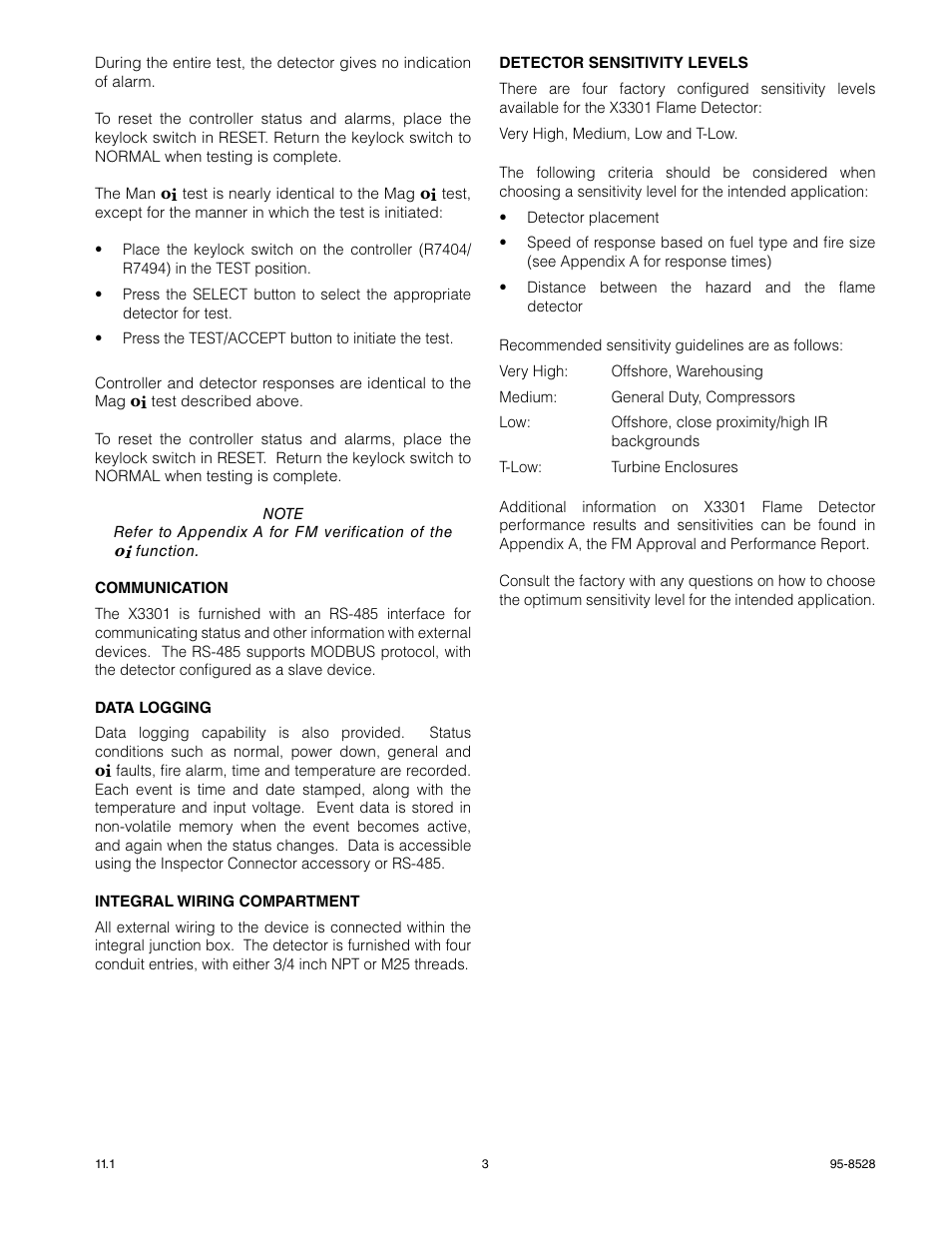 Det-Tronics X3301 Multispectrum IR Flame Detector with Pulse Output User Manual | Page 5 / 39