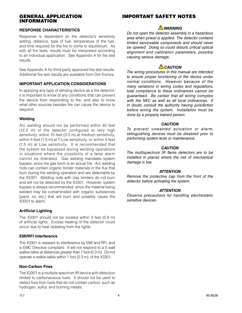 Det-Tronics X3301 Multispectrum IR Flame Detector with Pulse Output User Manual | Page 6 / 39