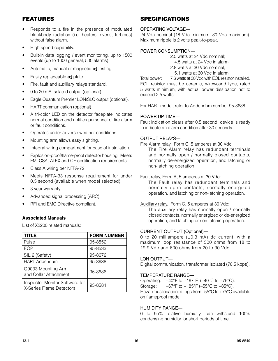 Det-Tronics X2200 UV Flame Detector User Manual | Page 18 / 32