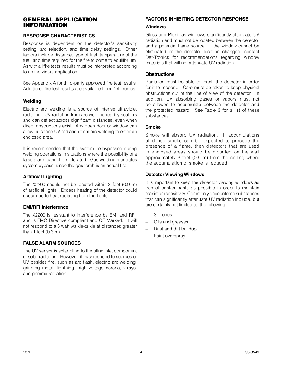 Det-Tronics X2200 UV Flame Detector User Manual | Page 6 / 32