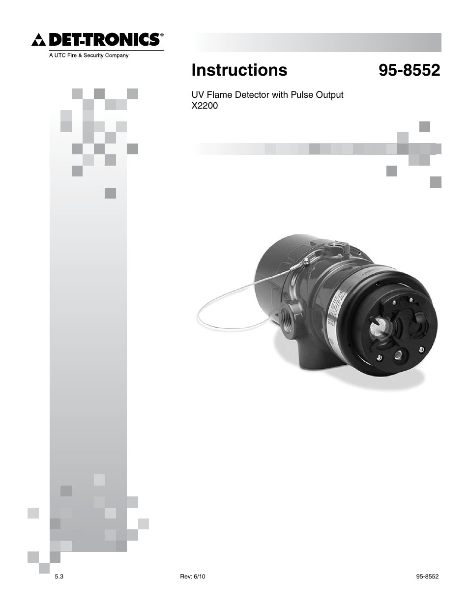 Det-Tronics X2200 UV Flame Detector with Pulse Output User Manual | 33 pages