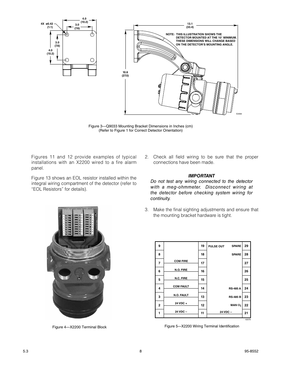 Det-Tronics X2200 UV Flame Detector with Pulse Output User Manual | Page 10 / 33