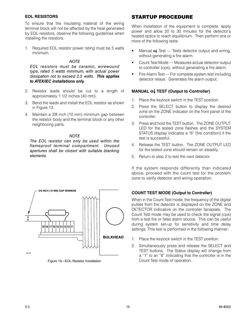 Startup procedure | Det-Tronics X2200 UV Flame Detector with Pulse Output User Manual | Page 17 / 33