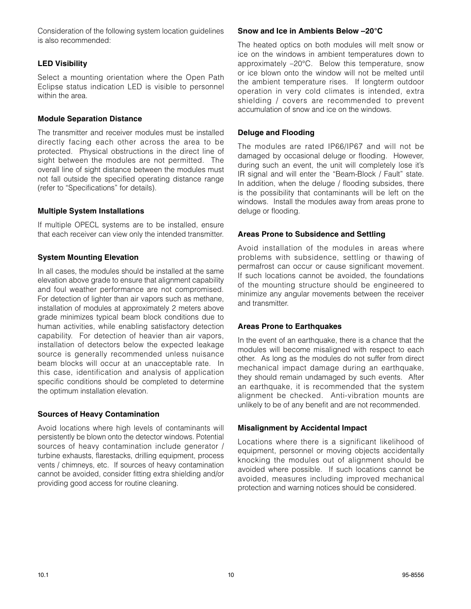Det-Tronics OPECL Infrared Hydrocarbon Gas Detector User Manual | Page 12 / 49