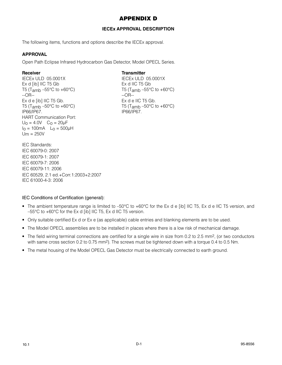 Det-Tronics OPECL Infrared Hydrocarbon Gas Detector User Manual | Page 36 / 49