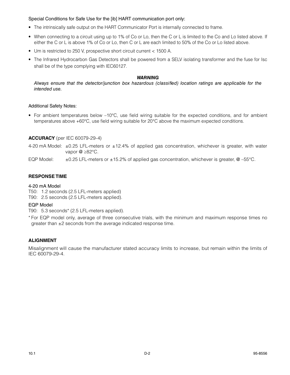 Det-Tronics OPECL Infrared Hydrocarbon Gas Detector User Manual | Page 37 / 49