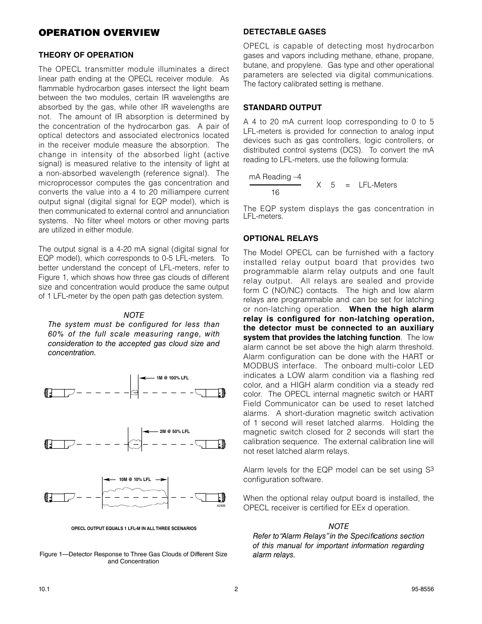 Operation overview | Det-Tronics OPECL Infrared Hydrocarbon Gas Detector User Manual | Page 4 / 49