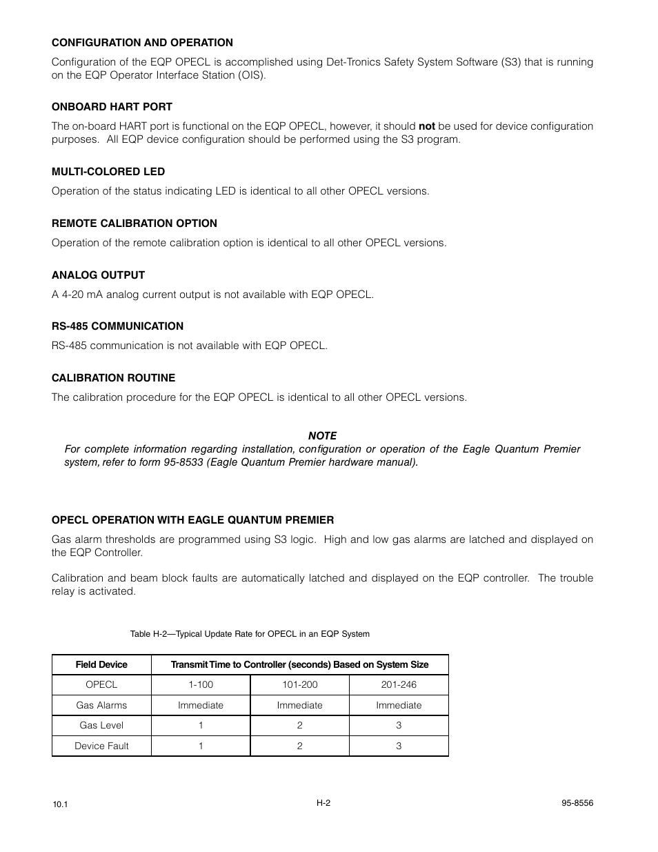Det-Tronics OPECL Infrared Hydrocarbon Gas Detector User Manual | Page 44 / 49