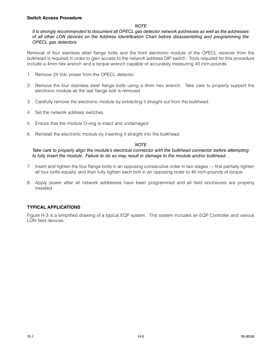 Det-Tronics OPECL Infrared Hydrocarbon Gas Detector User Manual | Page 47 / 49