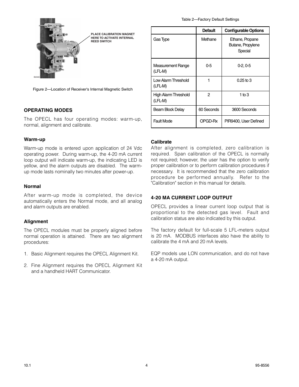 Det-Tronics OPECL Infrared Hydrocarbon Gas Detector User Manual | Page 6 / 49