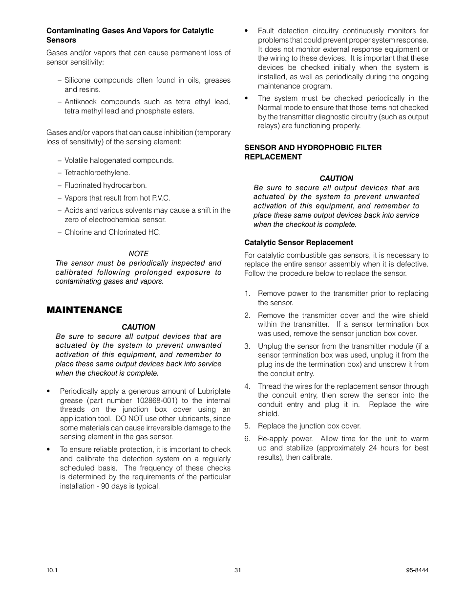 Det-Tronics U9500 Infiniti Gas Transmitter User Manual | Page 33 / 50