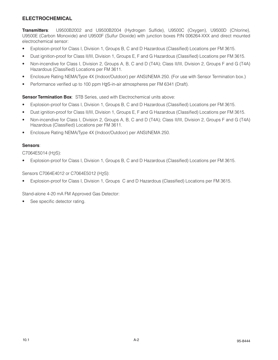 Det-Tronics U9500 Infiniti Gas Transmitter User Manual | Page 37 / 50