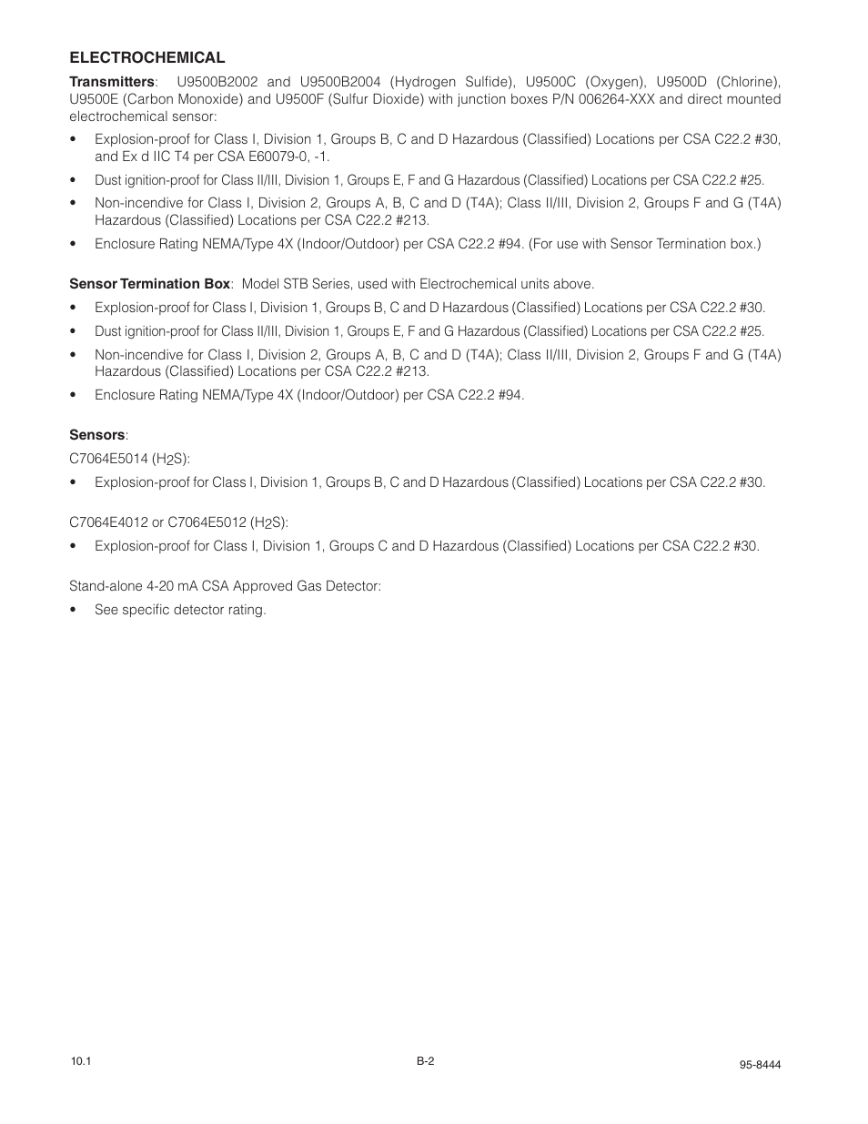 Det-Tronics U9500 Infiniti Gas Transmitter User Manual | Page 41 / 50