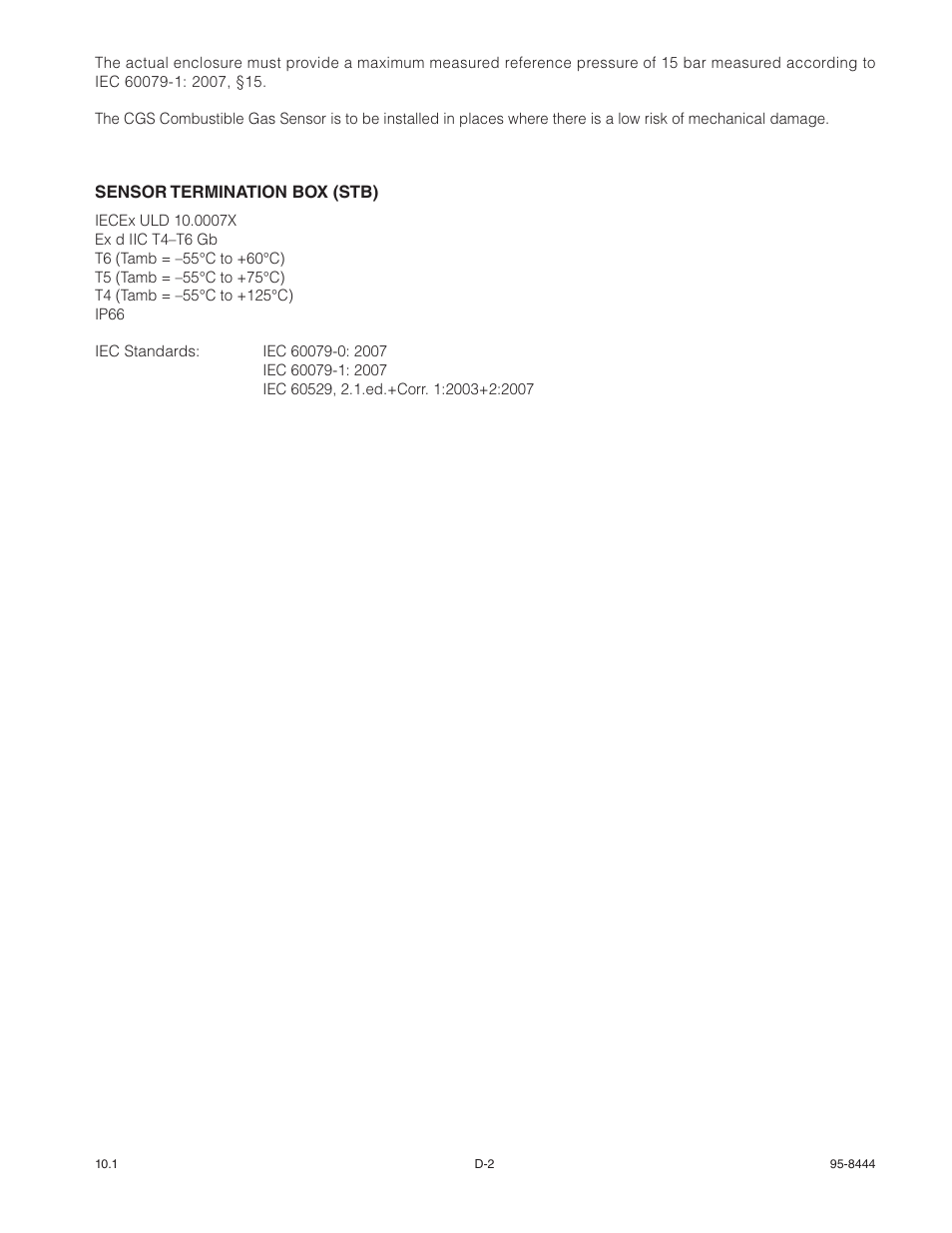 Det-Tronics U9500 Infiniti Gas Transmitter User Manual | Page 48 / 50