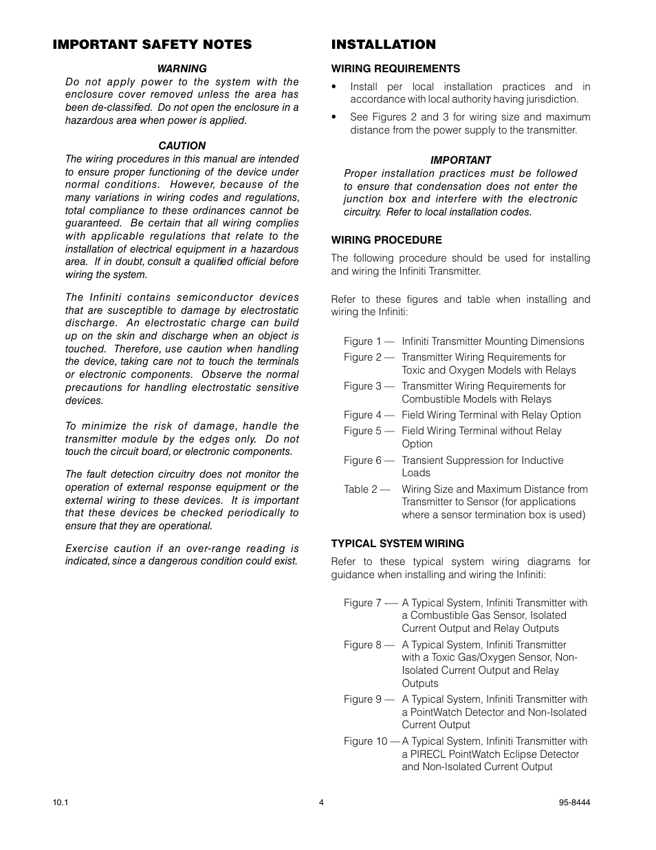 Det-Tronics U9500 Infiniti Gas Transmitter User Manual | Page 6 / 50