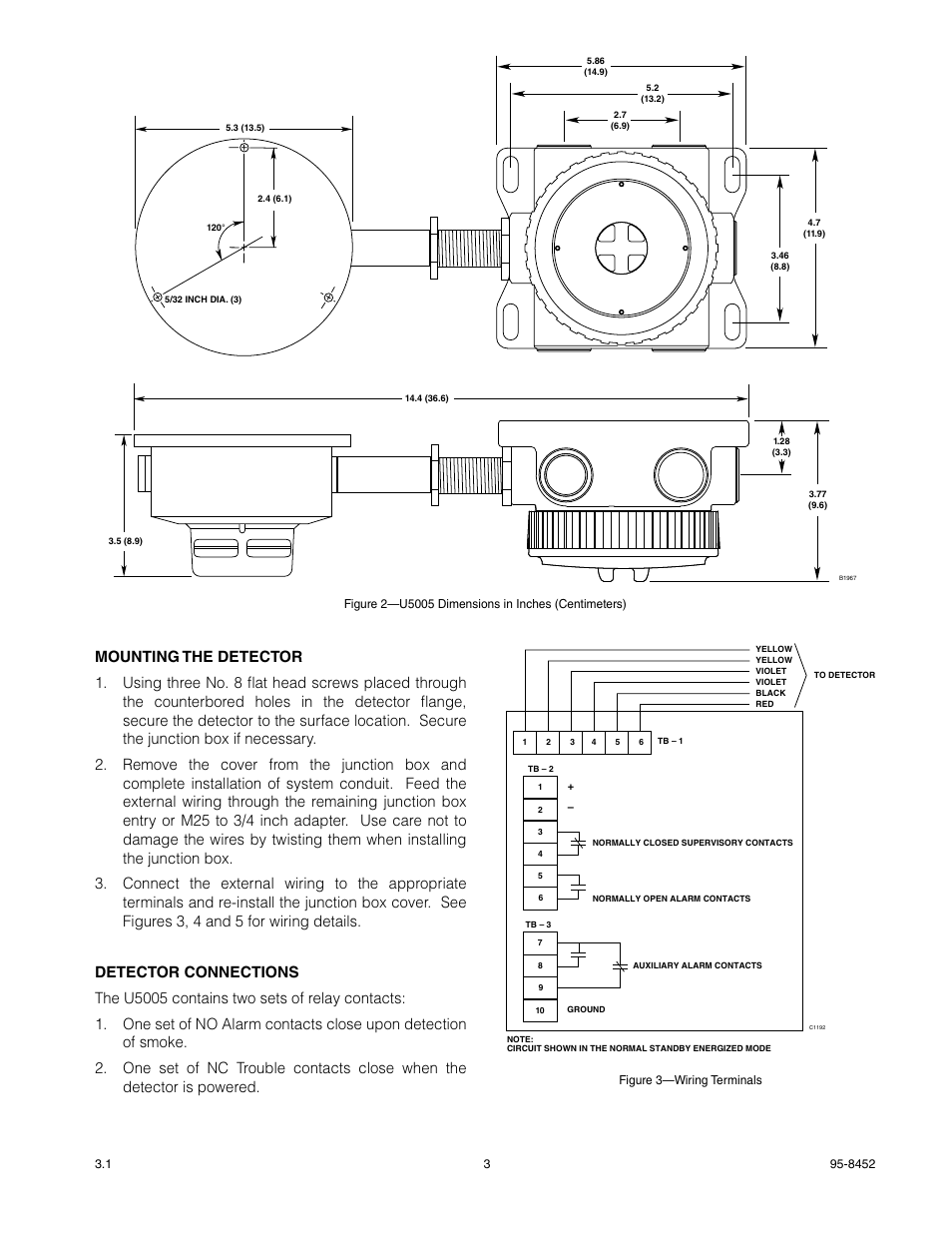 Det-Tronics U5005 Smoke Detector User Manual | Page 3 / 4