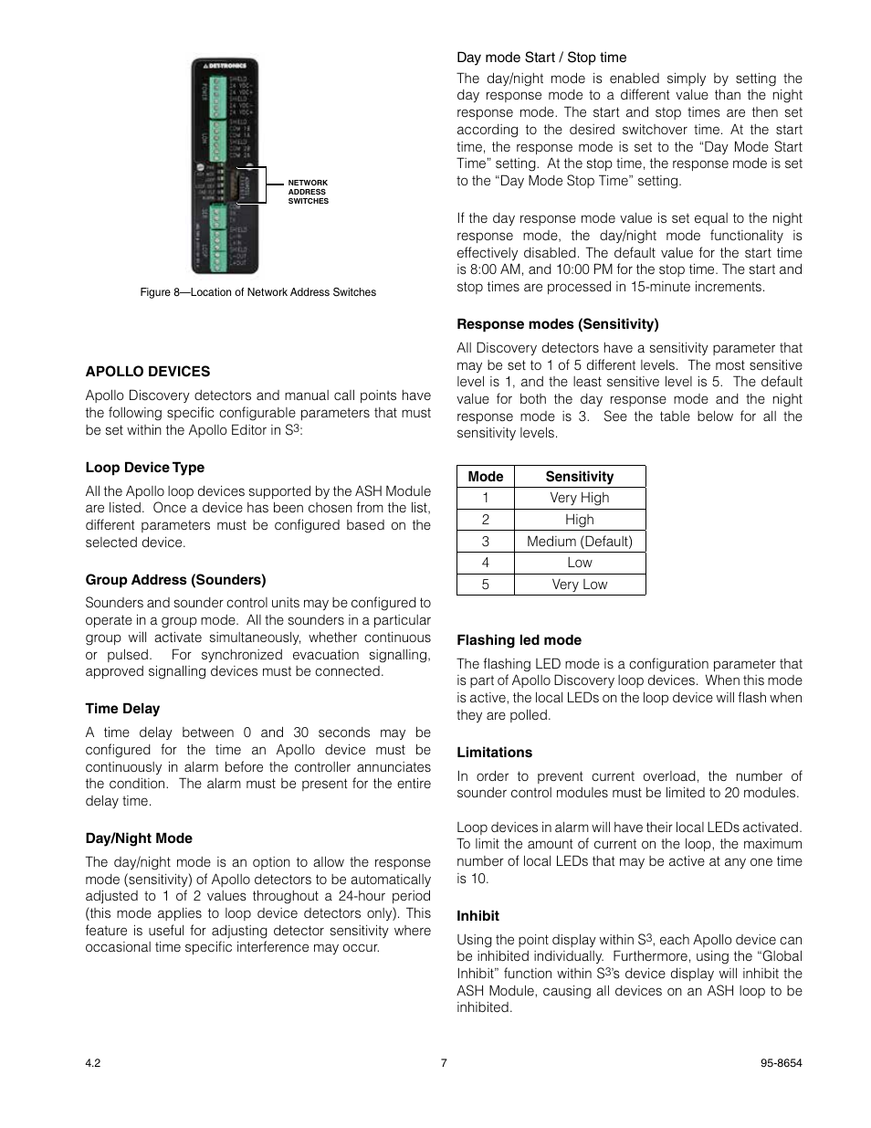 Det-Tronics EQ3750ASH EQP Addressable Smoke & Heat (ASH) Module User Manual | Page 7 / 8