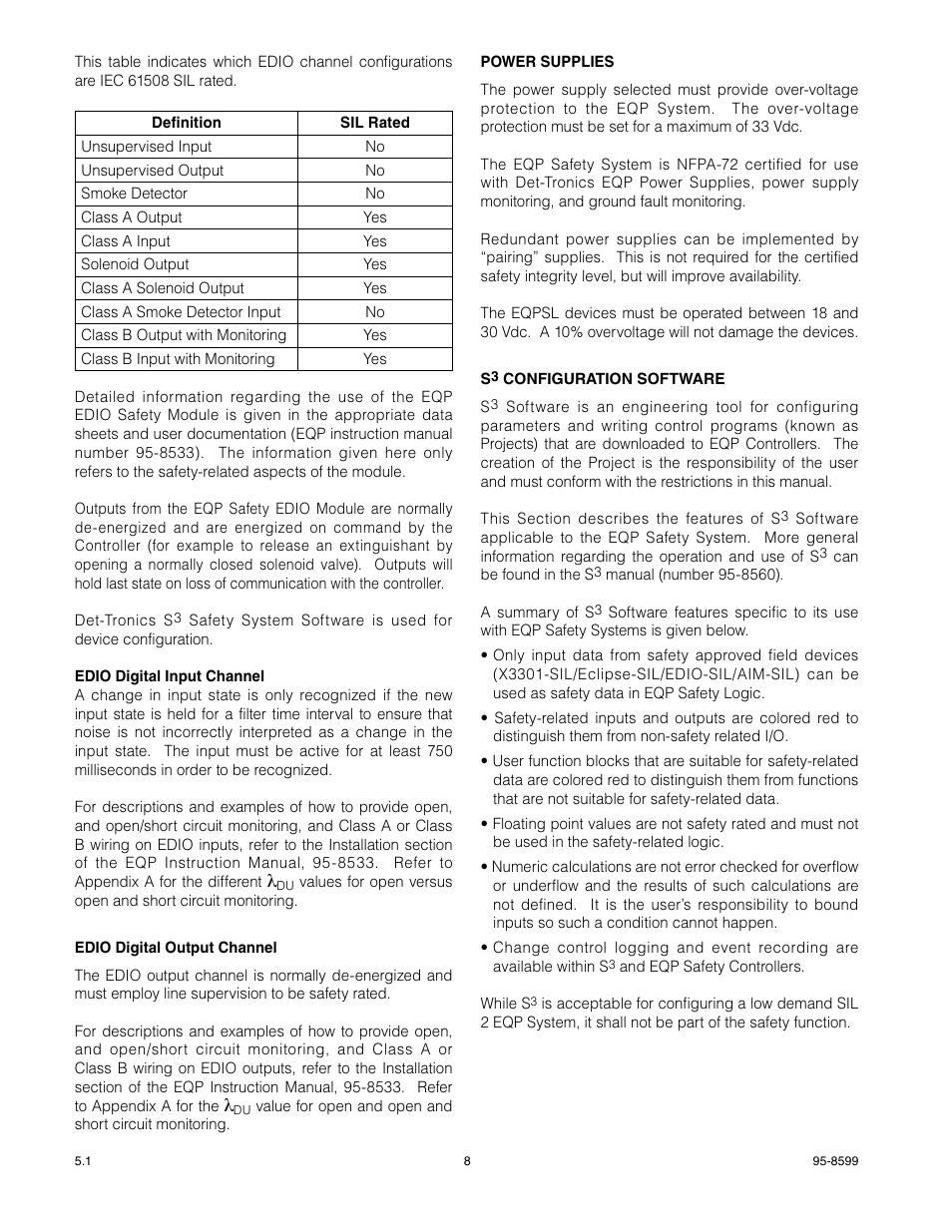Det-Tronics EQP Fire and Gas Detection/Releasing System SAFETY MANUAL User Manual | Page 10 / 28