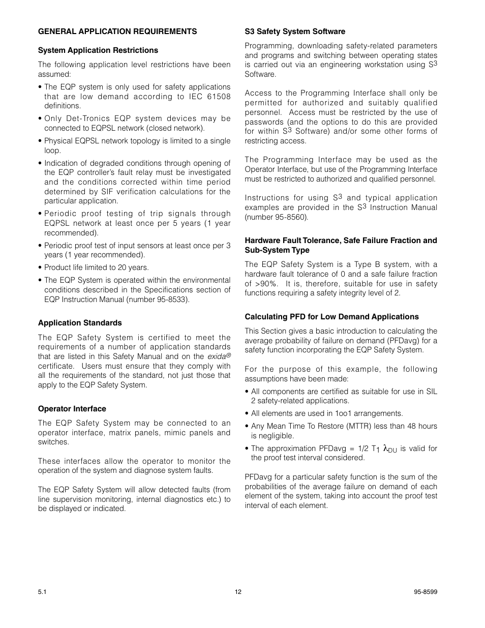 Det-Tronics EQP Fire and Gas Detection/Releasing System SAFETY MANUAL User Manual | Page 14 / 28