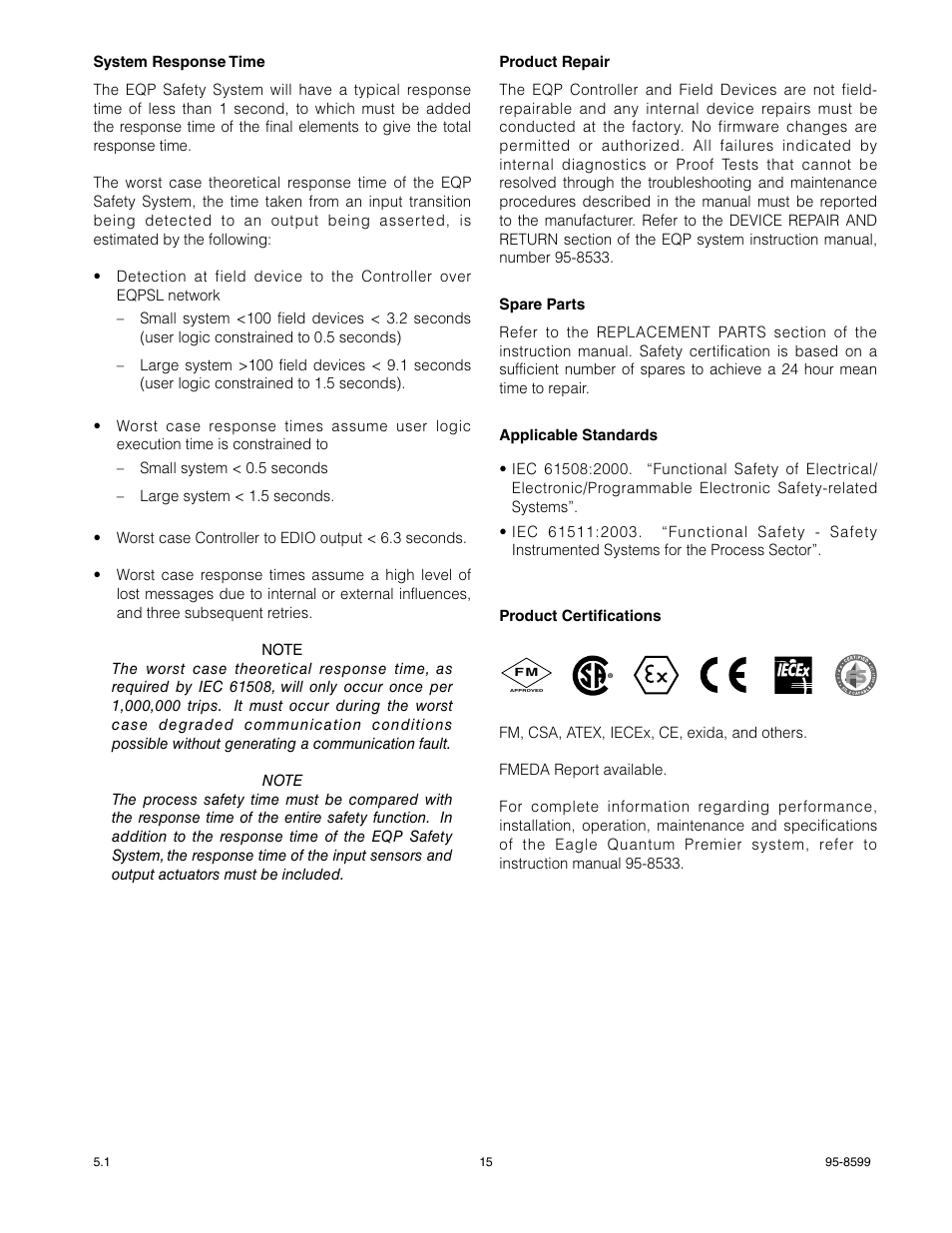 Det-Tronics EQP Fire and Gas Detection/Releasing System SAFETY MANUAL User Manual | Page 17 / 28