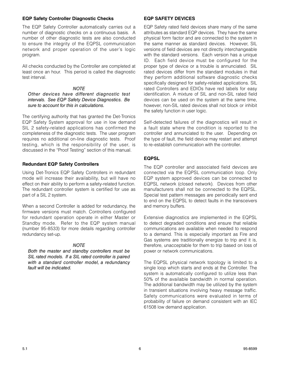 Det-Tronics EQP Fire and Gas Detection/Releasing System SAFETY MANUAL User Manual | Page 8 / 28