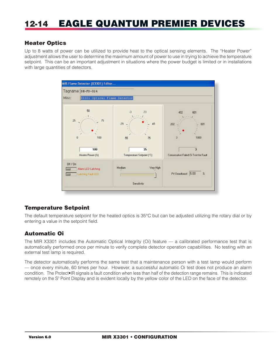 Heater optics, Automatic oi, Eagle quantum premier devices | Det-Tronics S3 Graphics User Manual | Page 129 / 327