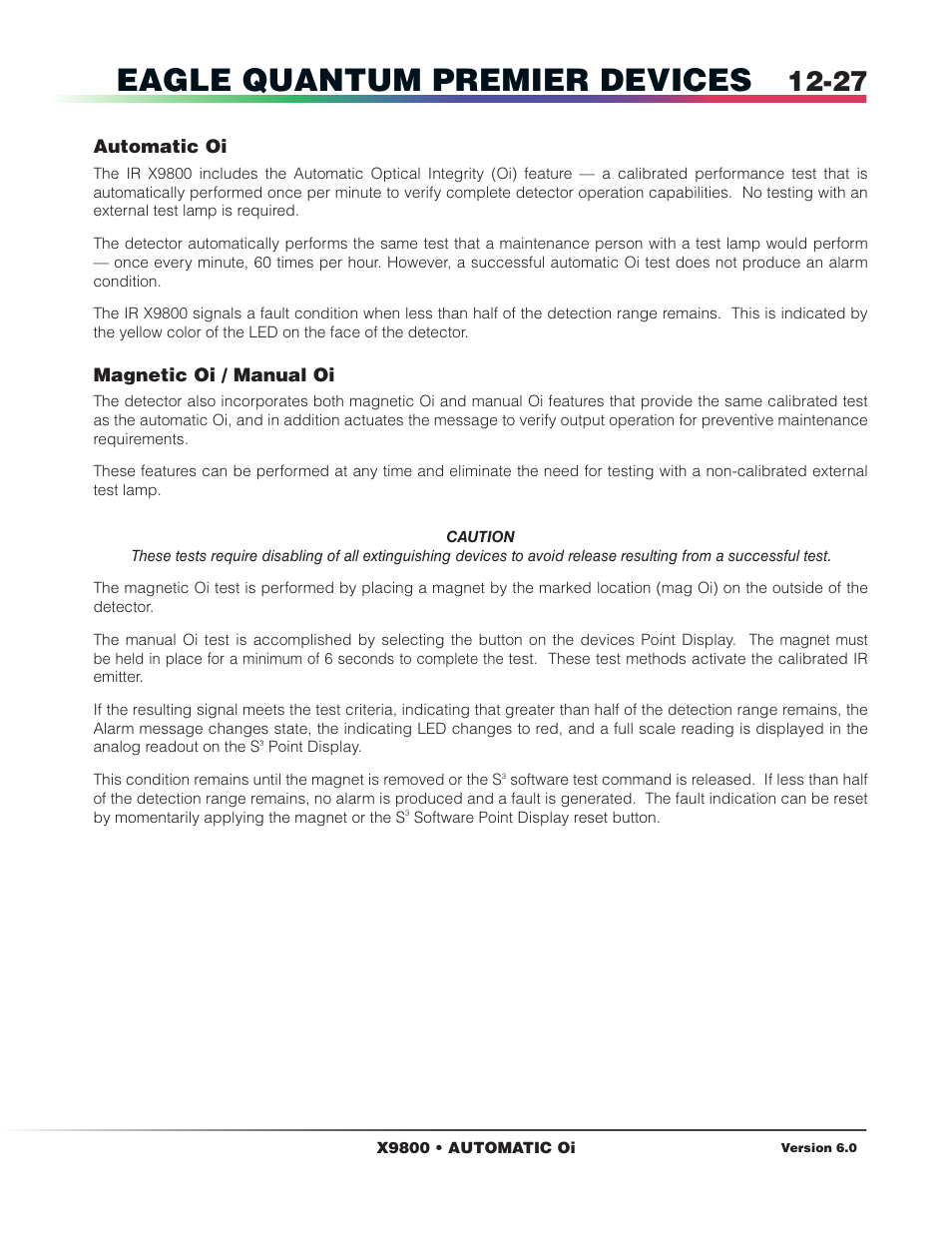 Automatic oi, Eagle quantum premier devices | Det-Tronics S3 Graphics User Manual | Page 142 / 327