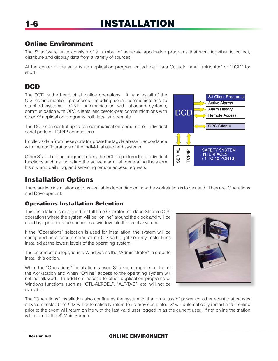 Installation, Online environment, Installation options | Det-Tronics S3 Graphics User Manual | Page 15 / 327