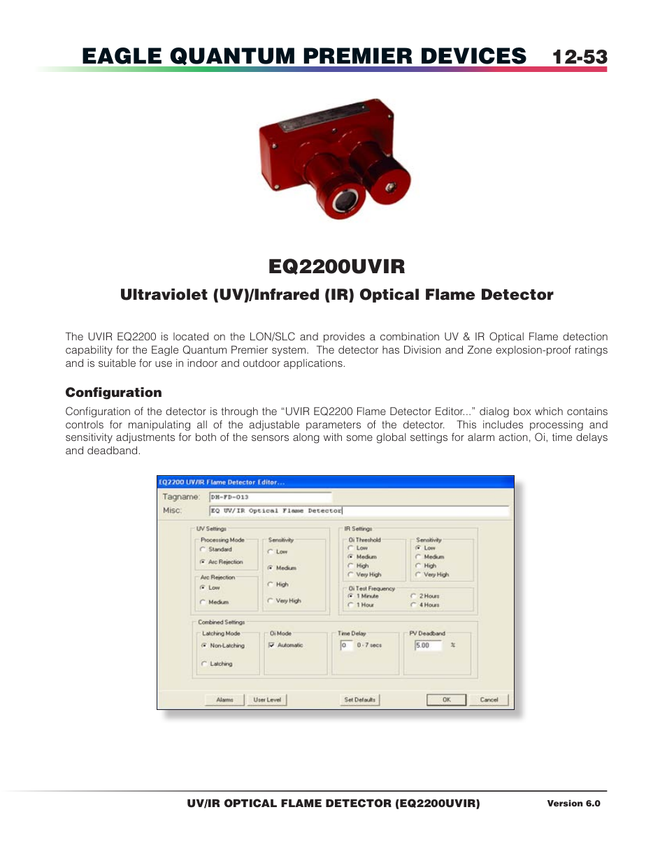 Eagle quantum premier devices, Eq2200uvir | Det-Tronics S3 Graphics User Manual | Page 168 / 327