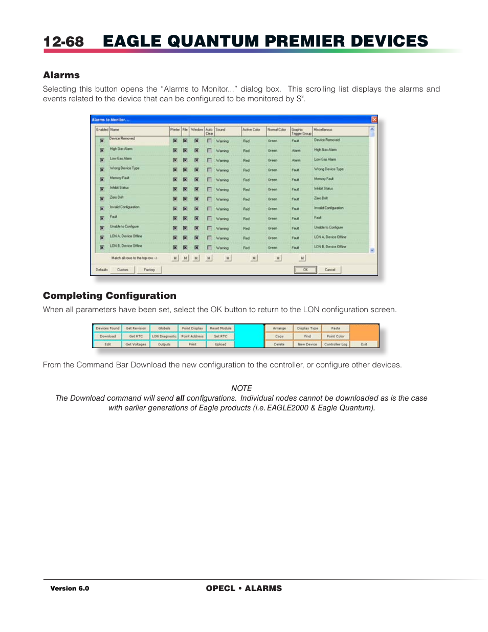 Alarms, Eagle quantum premier devices | Det-Tronics S3 Graphics User Manual | Page 183 / 327