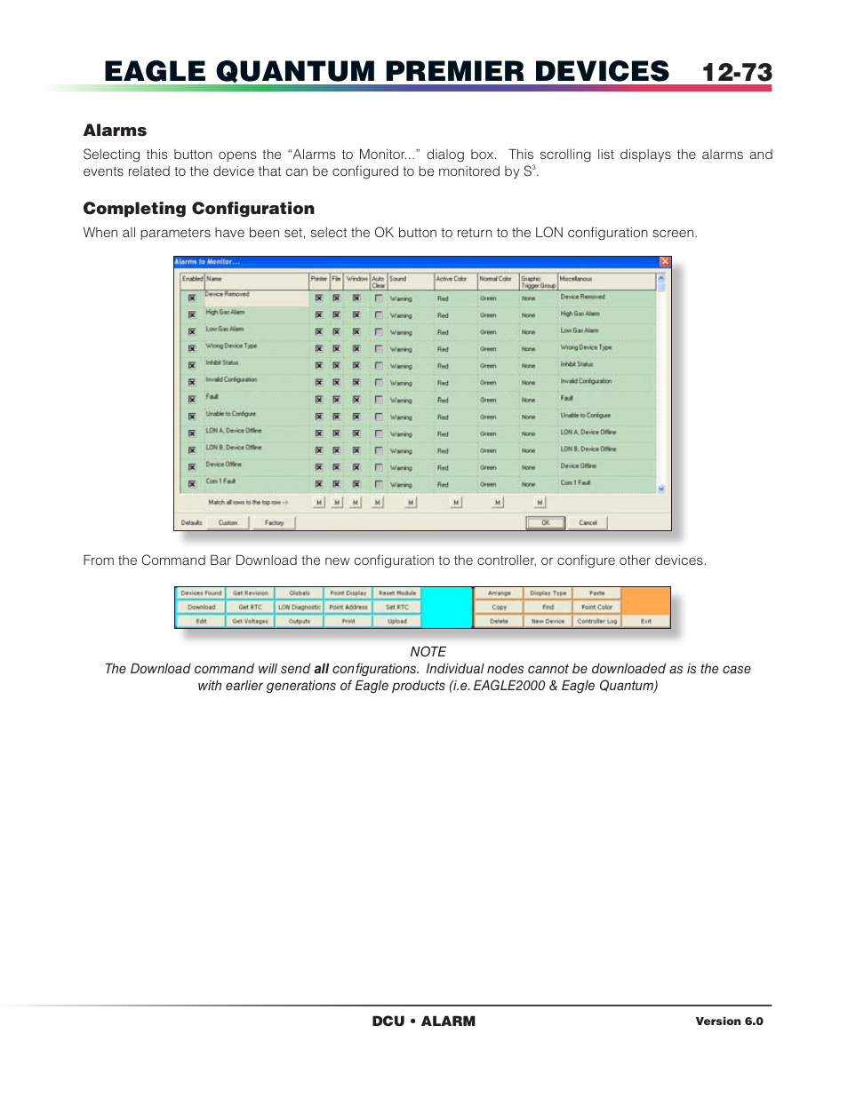 Alarms, Eagle quantum premier devices | Det-Tronics S3 Graphics User Manual | Page 188 / 327