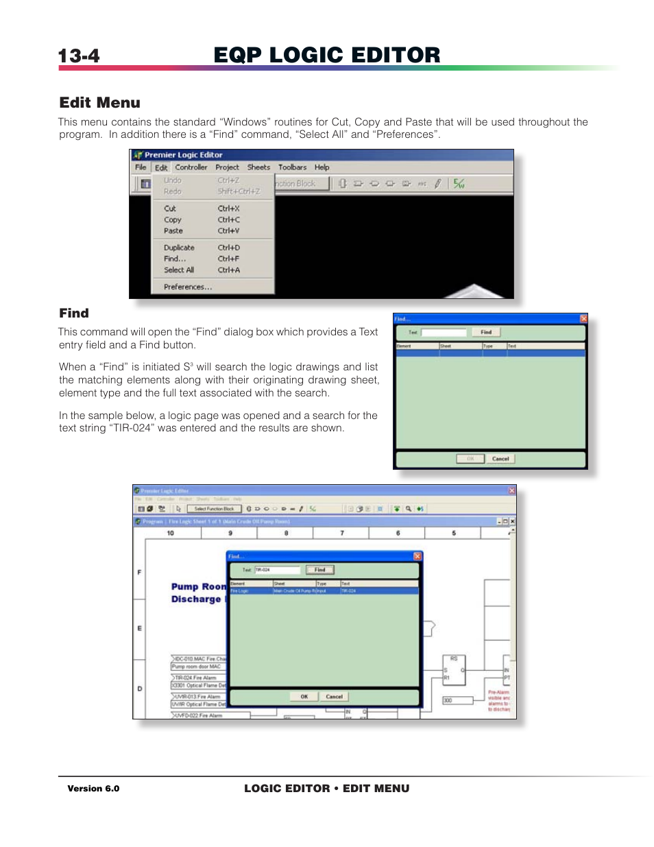 Edit menu, Eqp logic editor | Det-Tronics S3 Graphics User Manual | Page 229 / 327