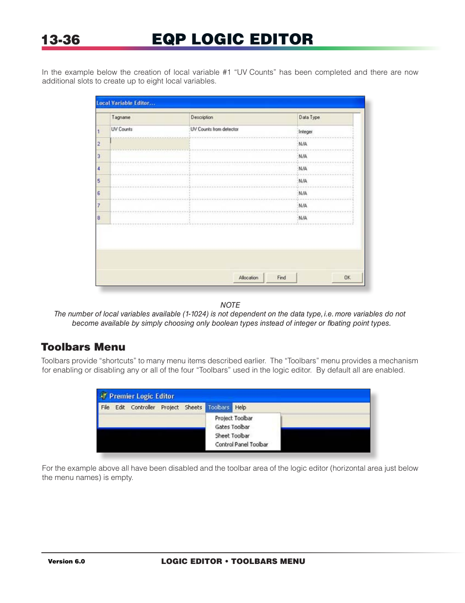 Toolbars menu, Eqp logic editor | Det-Tronics S3 Graphics User Manual | Page 261 / 327
