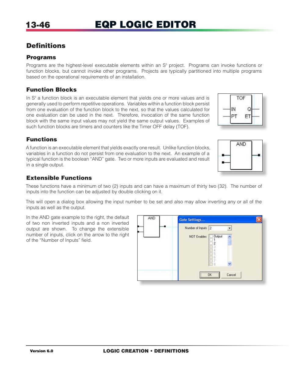 Definitions, Eqp logic editor | Det-Tronics S3 Graphics User Manual | Page 271 / 327