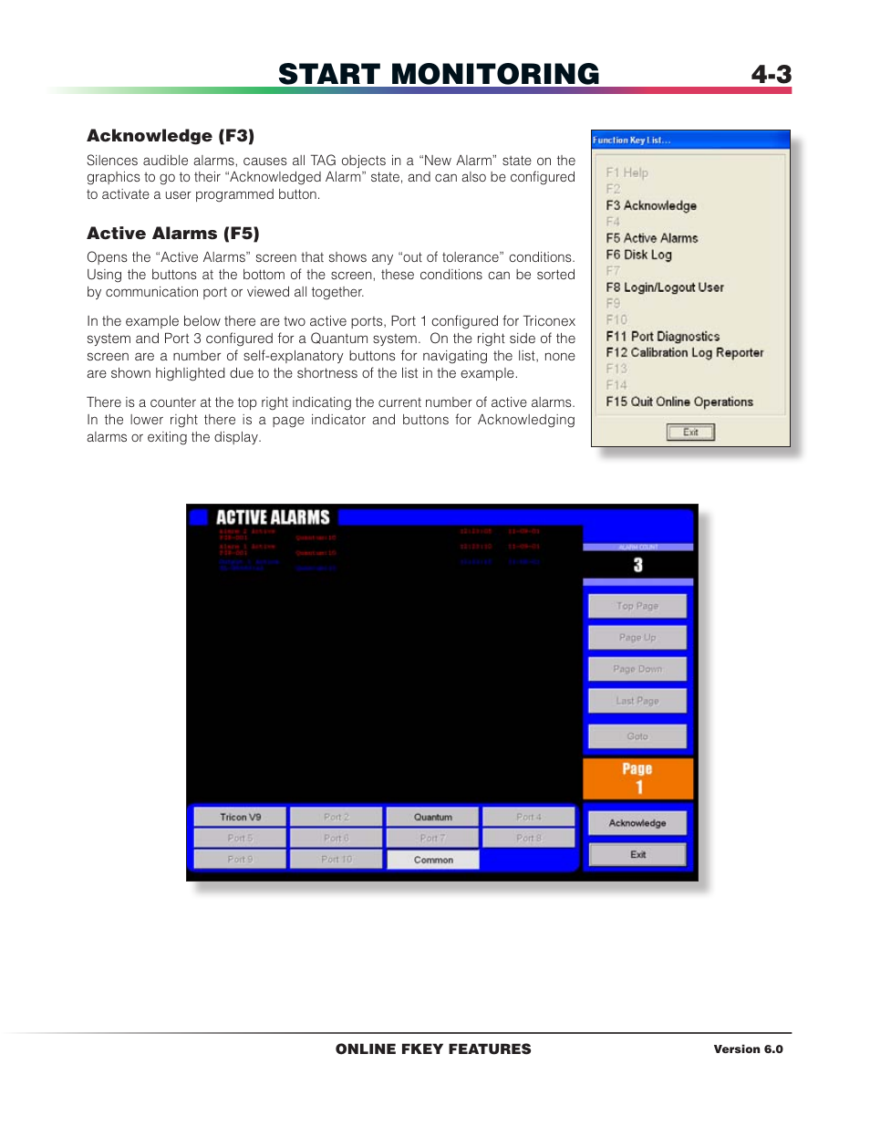 Start monitoring | Det-Tronics S3 Graphics User Manual | Page 30 / 327