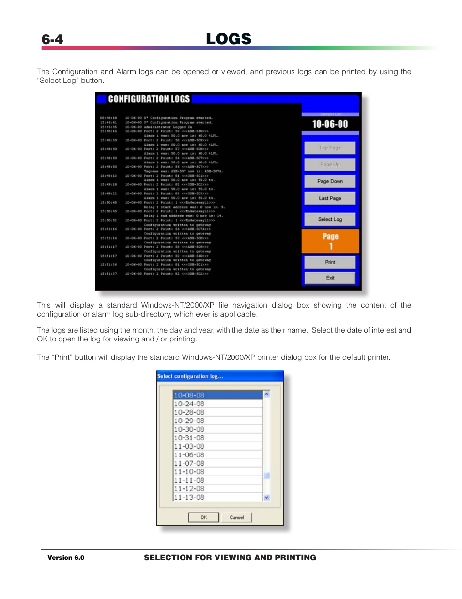 Logs | Det-Tronics S3 Graphics User Manual | Page 43 / 327