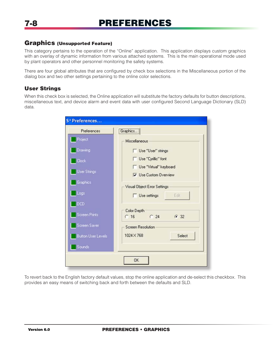 Graphics, Preferences | Det-Tronics S3 Graphics User Manual | Page 53 / 327