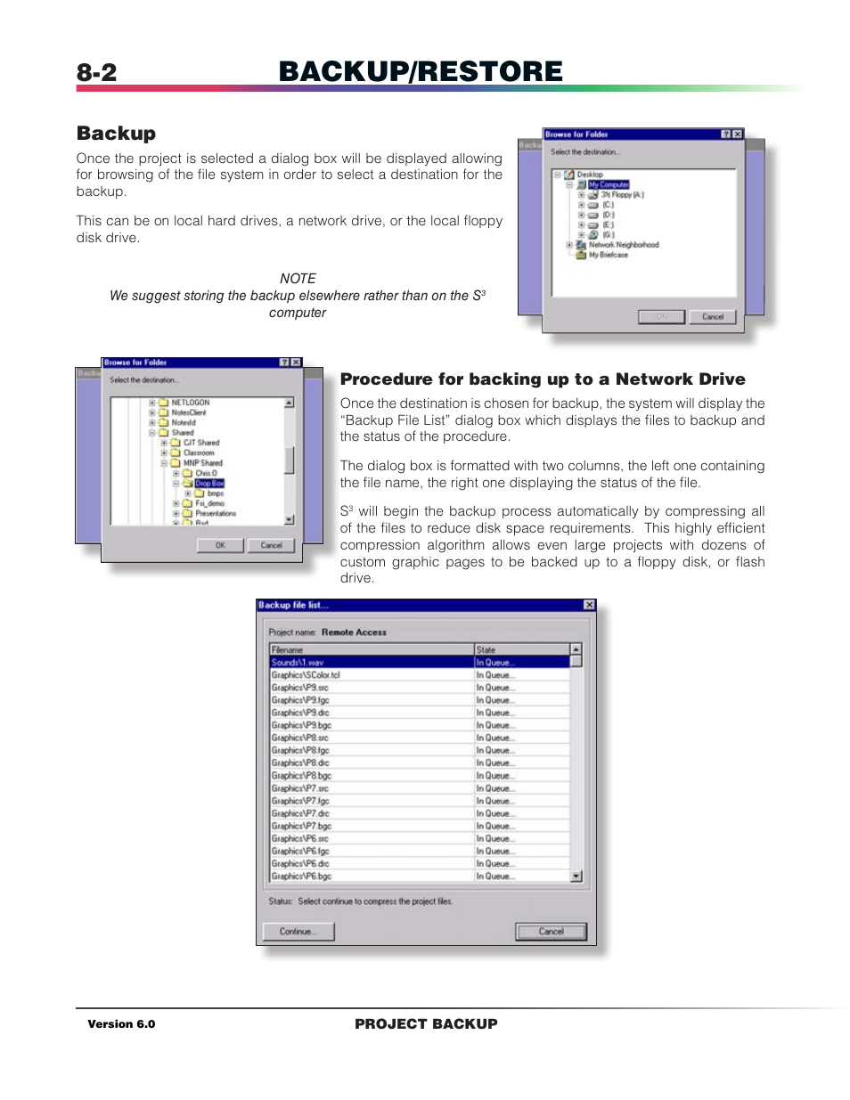 Backup, Backup/restore | Det-Tronics S3 Graphics User Manual | Page 67 / 327