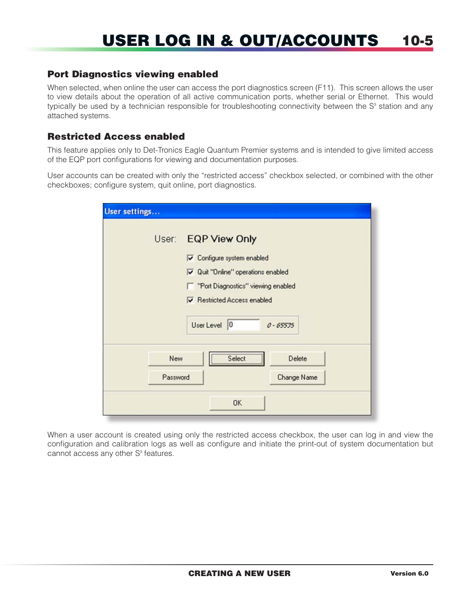 User log in & out/accounts | Det-Tronics S3 Graphics User Manual | Page 80 / 327