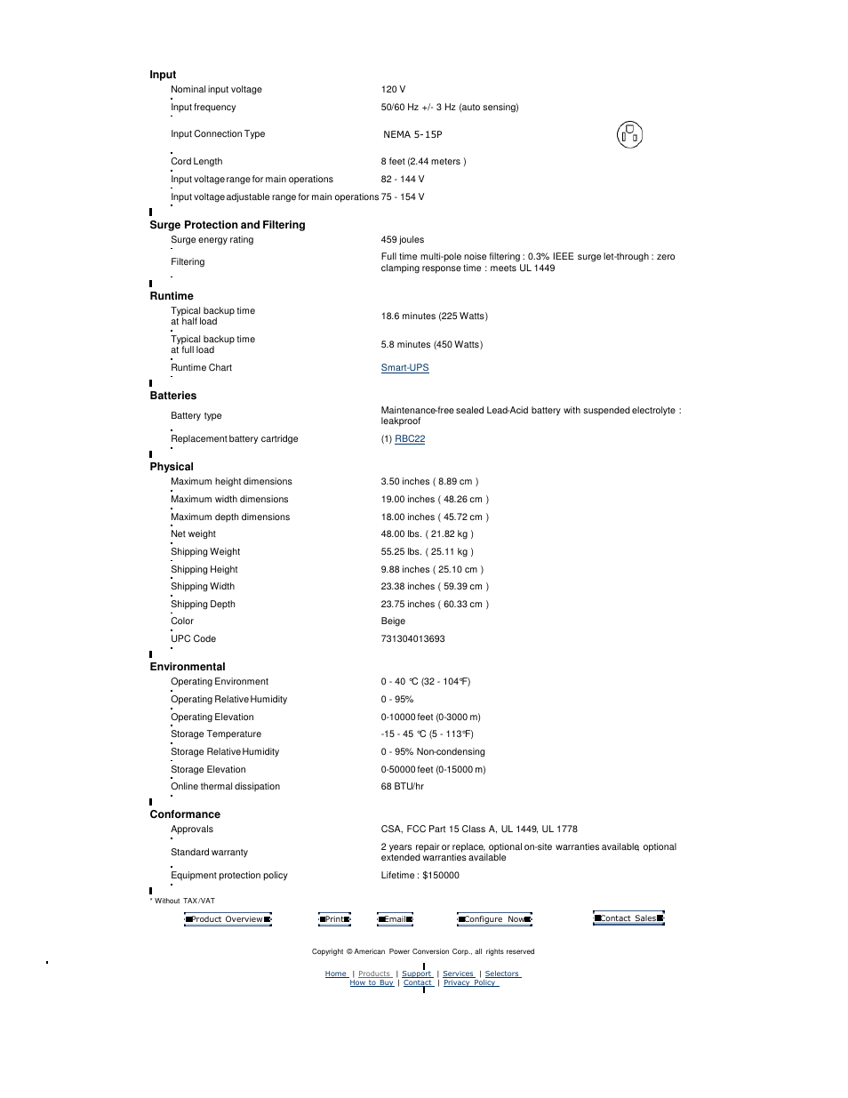 APC SU700RM2U User Manual | Page 2 / 2