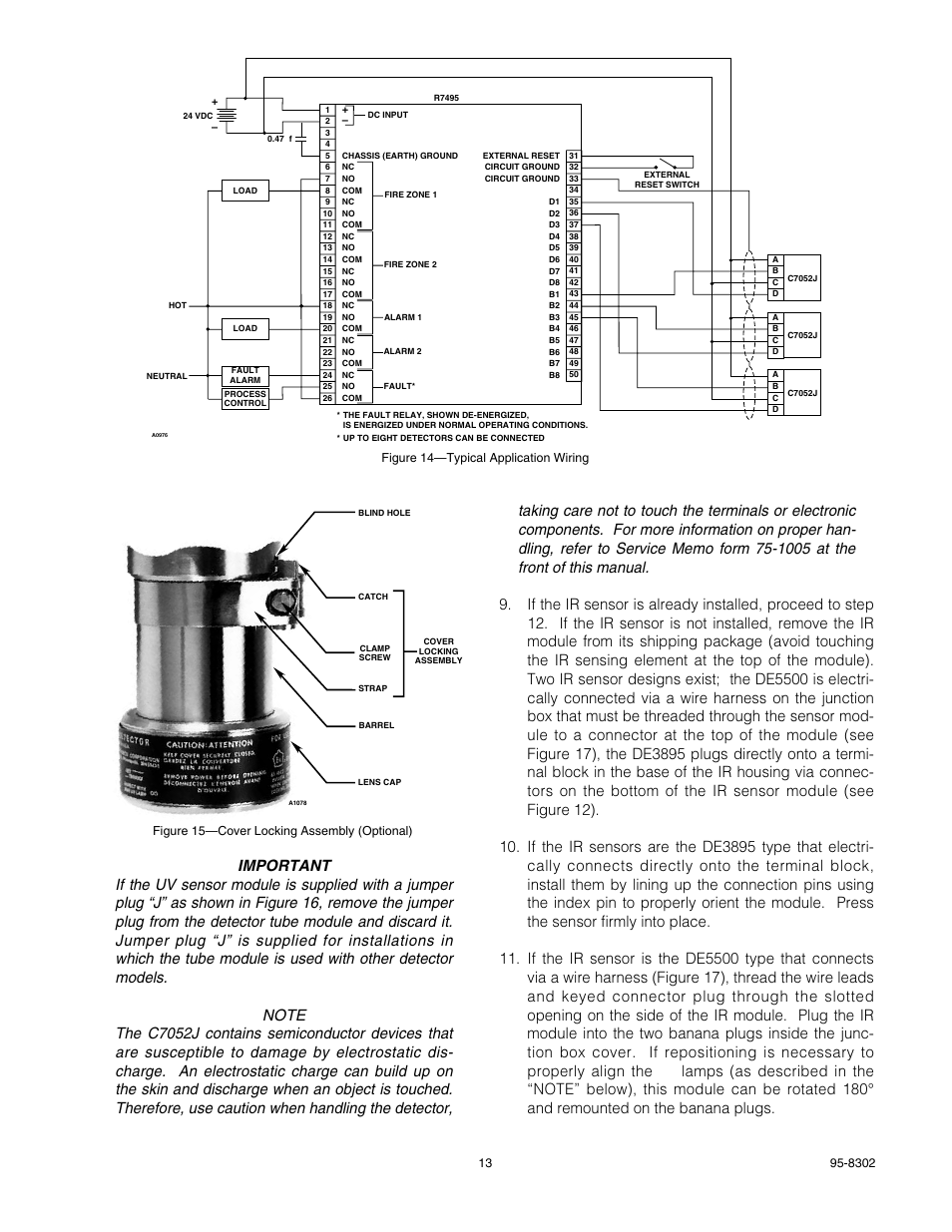 Det-Tronics C7052J UV/IR Flame Detector used with R7494, R7495 Controller User Manual | Page 13 / 24