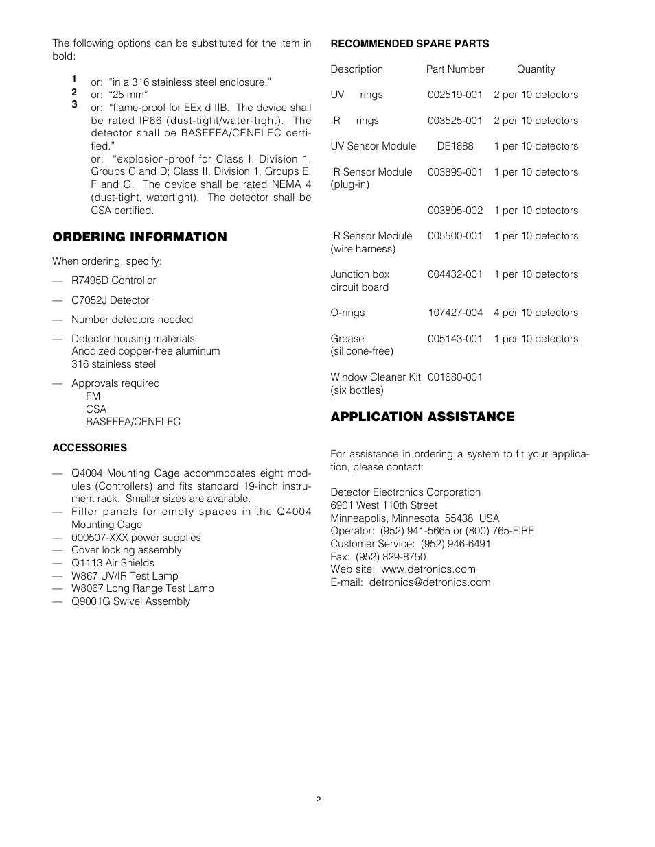 Det-Tronics R7495D UV/IR Flame Detection System User Manual | Page 26 / 26