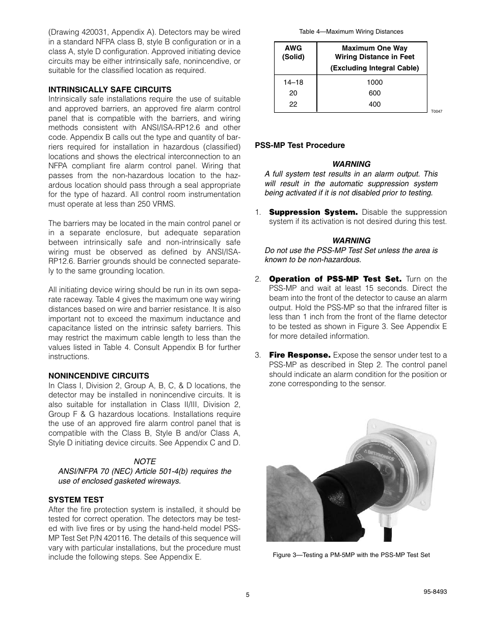 Det-Tronics PM-5MP & PM-5MP+ Dual Spectrum IR Flame Detector User Manual | Page 7 / 15