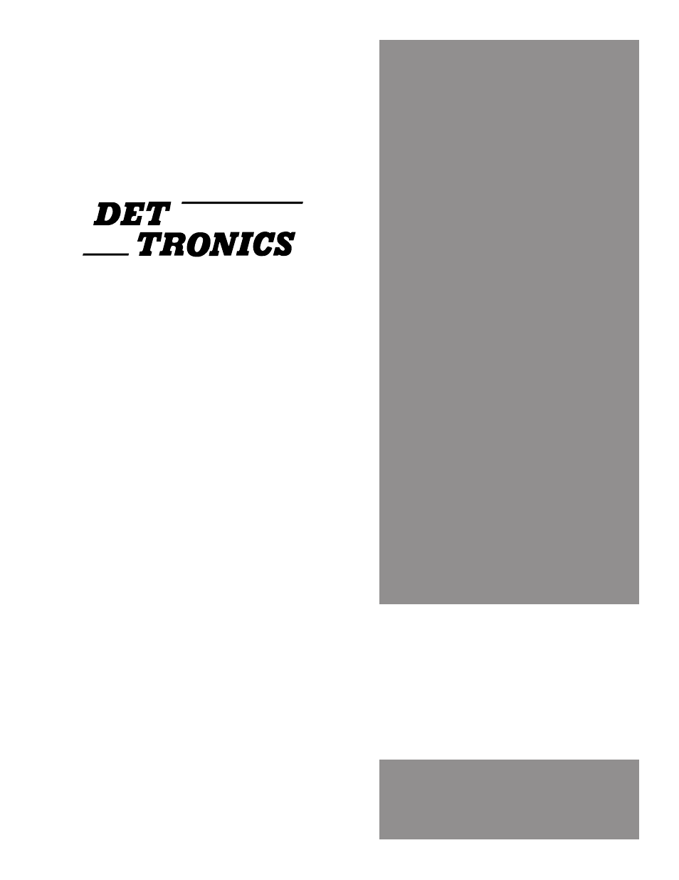 Det-Tronics U7099 Dual Frequency IR Detector/Controller User Manual | 9 pages