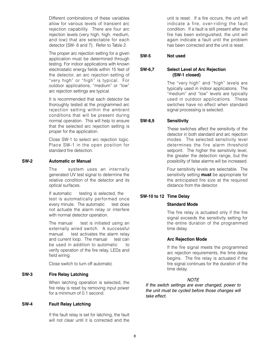 Det-Tronics U7602E Unitized UV Flame Detector/Controller User Manual | Page 10 / 20