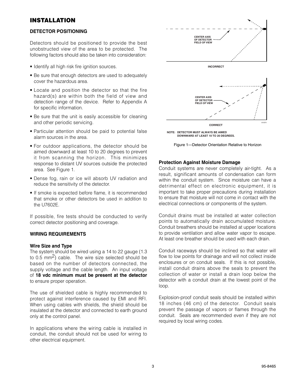 Installation | Det-Tronics U7602E Unitized UV Flame Detector/Controller User Manual | Page 5 / 20