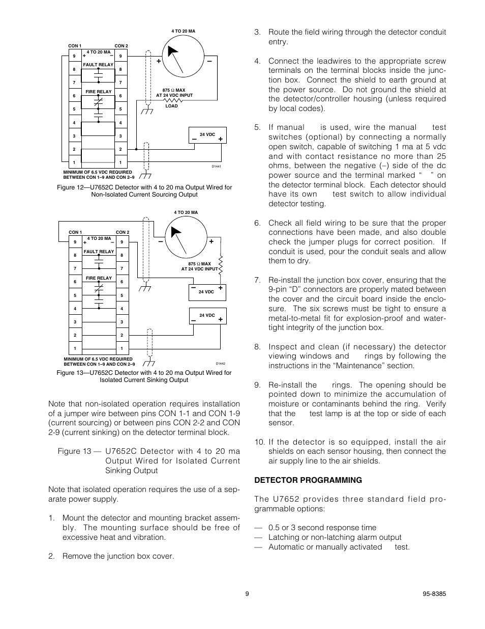 Is used, wire the manual, Test | Det-Tronics U7652B, C Unitized UV/IR Flame Detector User Manual | Page 11 / 22