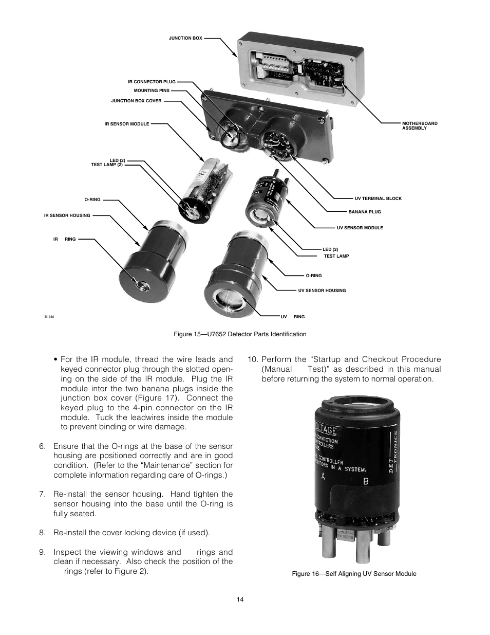 Det-Tronics U7652B, C Unitized UV/IR Flame Detector User Manual | Page 16 / 22