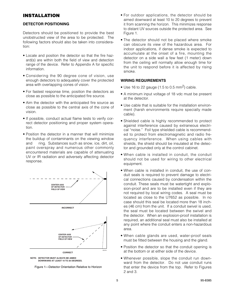 Installation | Det-Tronics U7652B, C Unitized UV/IR Flame Detector User Manual | Page 7 / 22