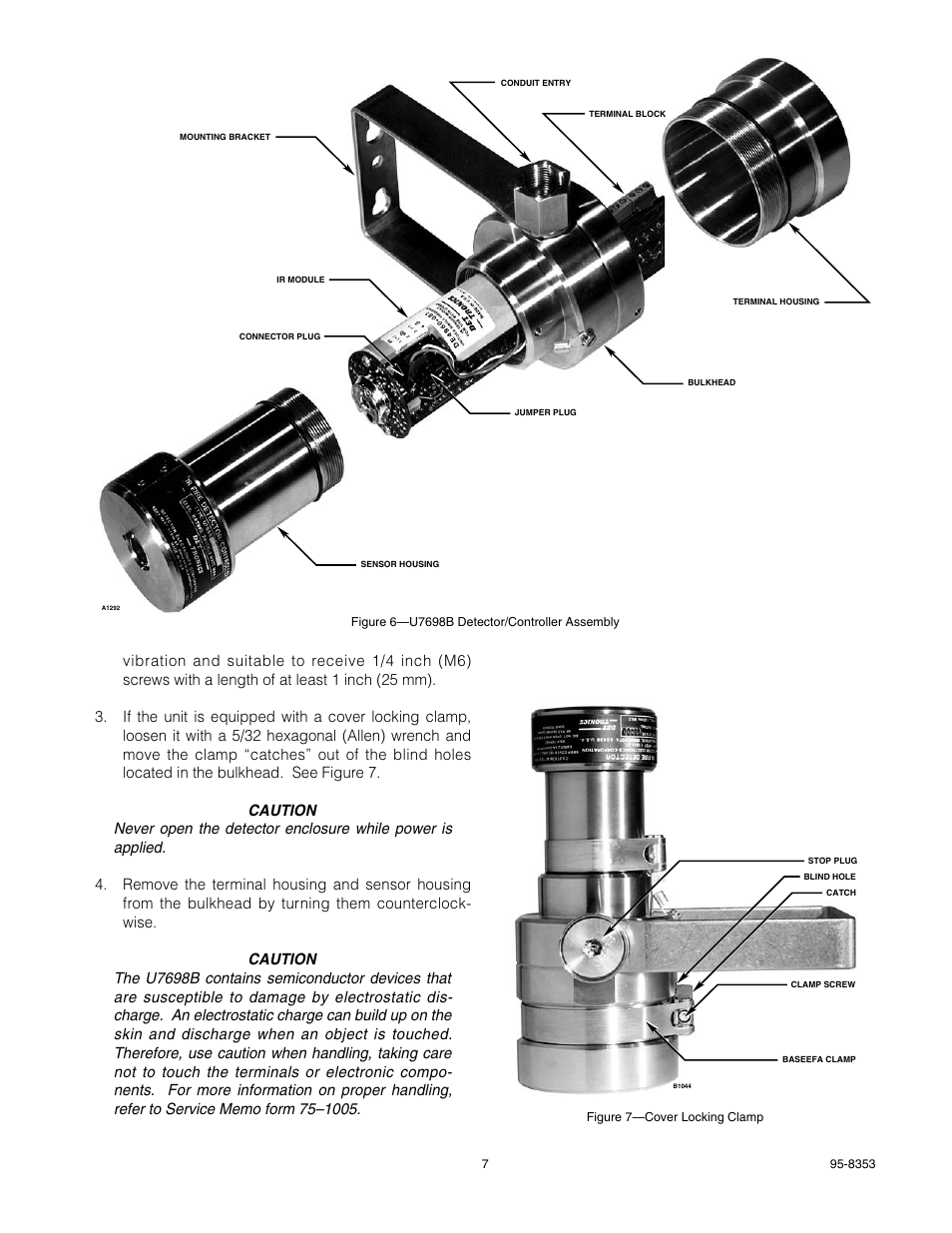 Det-Tronics U7698A, B, C, E Unitized Frequency IR Detector/Controller User Manual | Page 9 / 14
